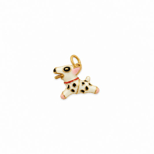 Spunky Spike Spotted Dog Charm