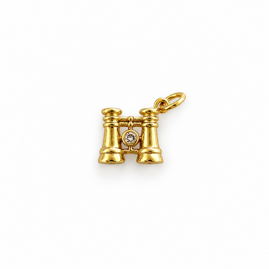Gold Binoculars Charm