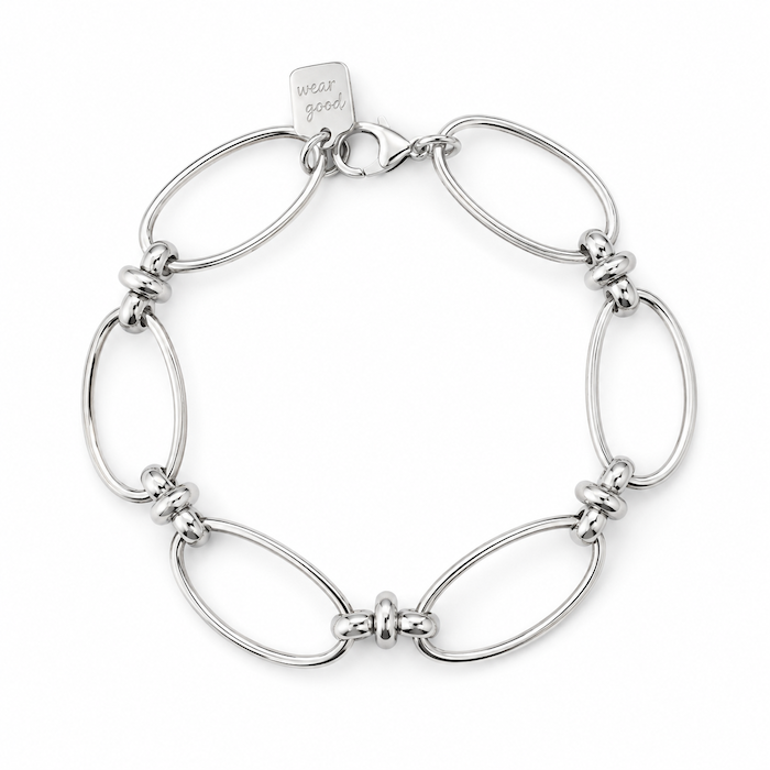 Oval Statement Bracelet - SILVER Bundle (4 Charms)