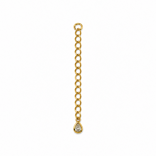 Pear Stone Bracelet/Necklace Extender - 18K gold plated