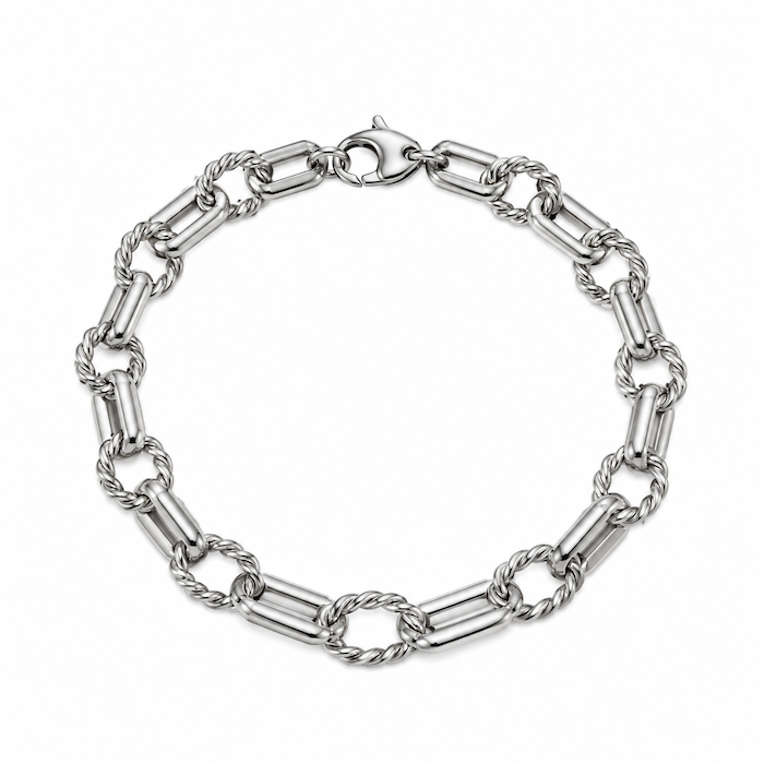 Silver Oval Twist Bracelet Bundle - (Chain + 4 Charms) TT LIVE