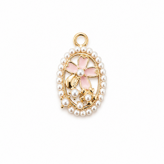 Cherry Blossom Pearl Medallion Charm (SURPRISE) JAPAN