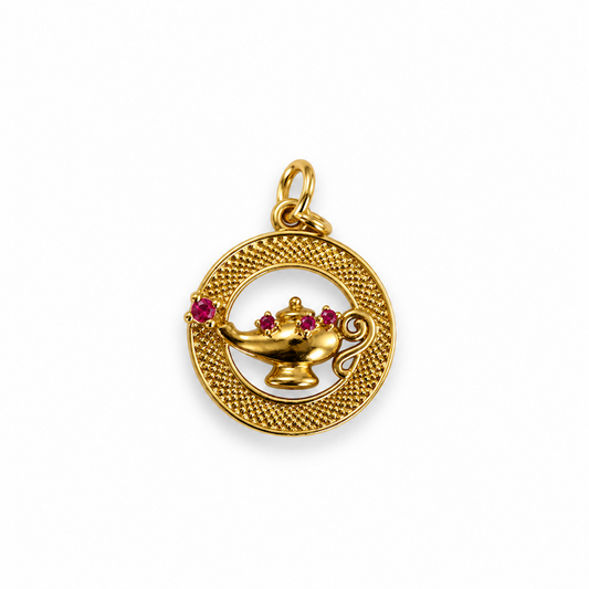 Genie Lamp Medallion Charm