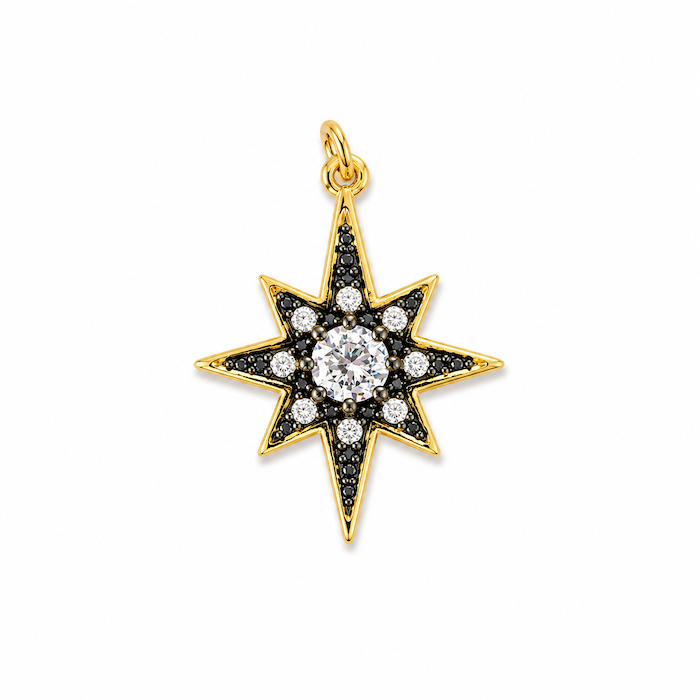 Black + White Crystal Large North Star Charm (SURPRISE)