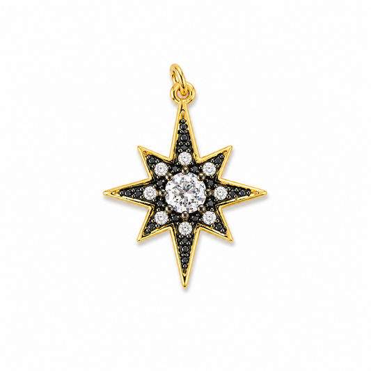 Black + White Crystal Large North Star Charm (SURPRISE)