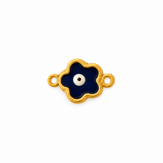 Evil Eye Blue Floral Connector Charm-TURKEY (SURPRISE)