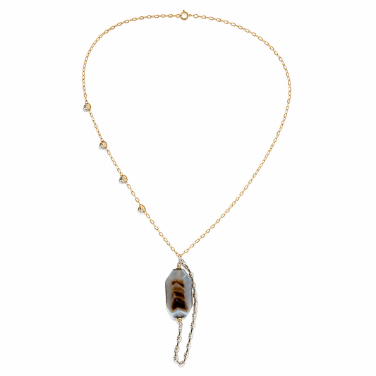 The Beautiful Unknown Necklace - Banded Agate Necklace (STUDIO COLLECTION)