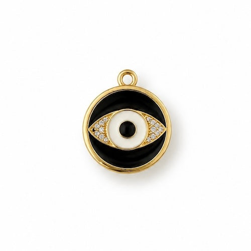 Black + White Evil Eye Bling Charm