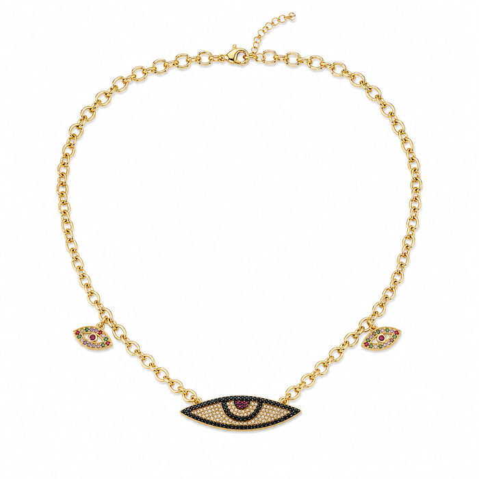 Triple Evil Eye Good Energy Necklace (SURPRISE)