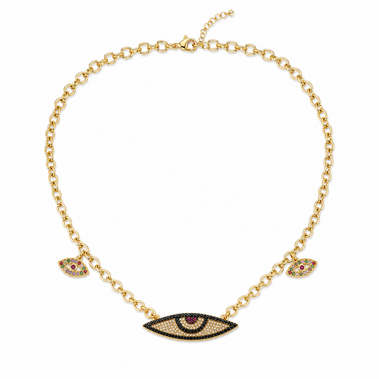 Triple Evil Eye Good Energy Necklace (SURPRISE)