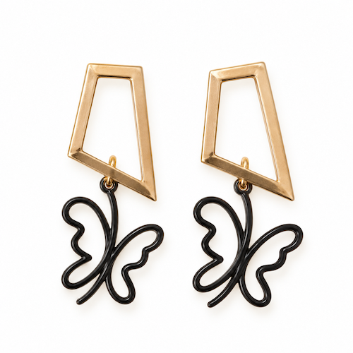 Mod Butterfly Earrings BLACK