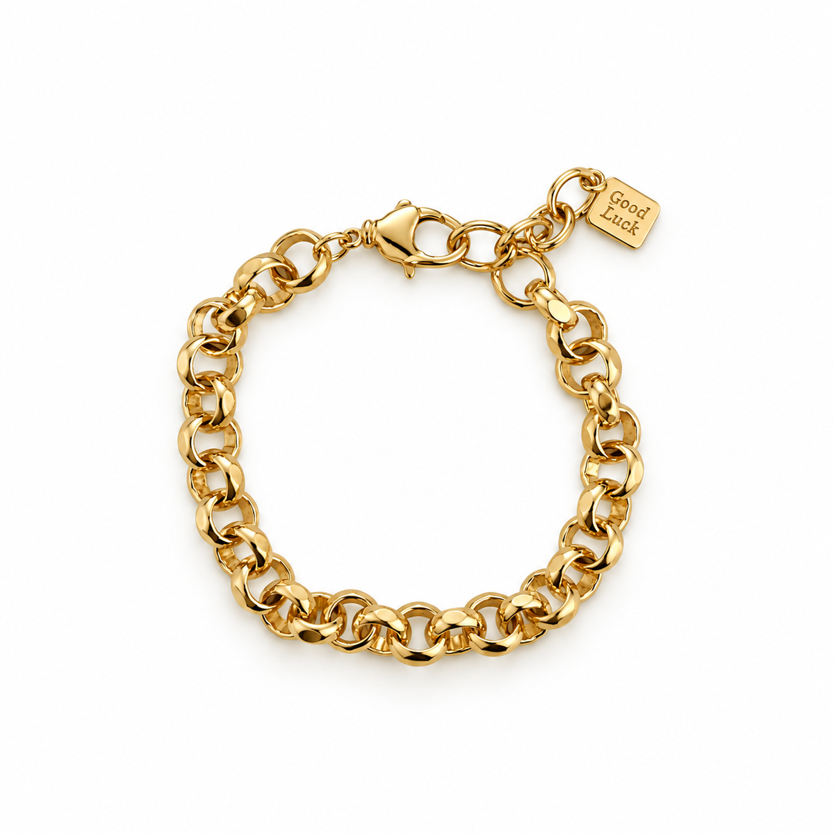 Hammered Rolo Bracelet Bundle (4 Charms)