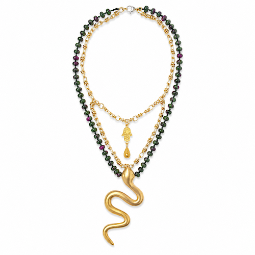 Turkish Grand Snake Ruby Zoisite Necklace (SURPRISE)