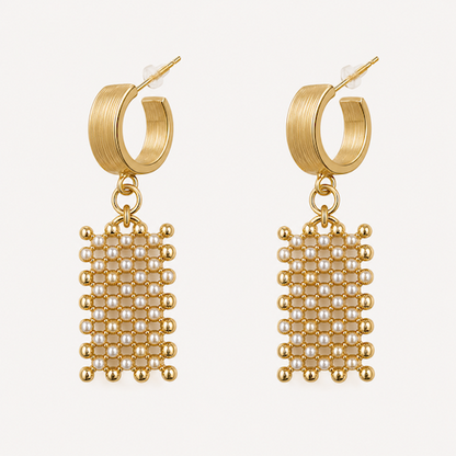 Half Hoops 18K Gold Plated - (2 Charms)