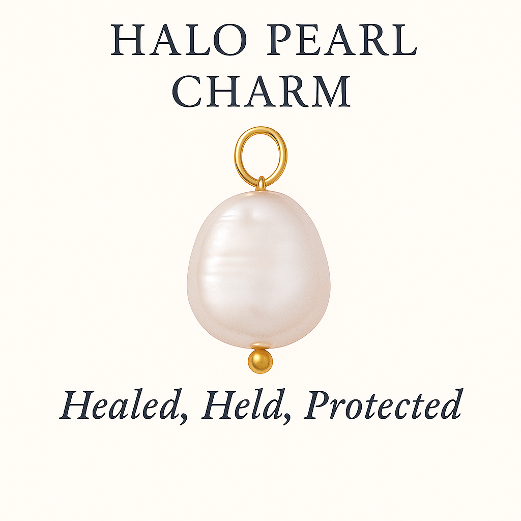 Halo Freshwater Pearl Charm - Healed, Held, Protected