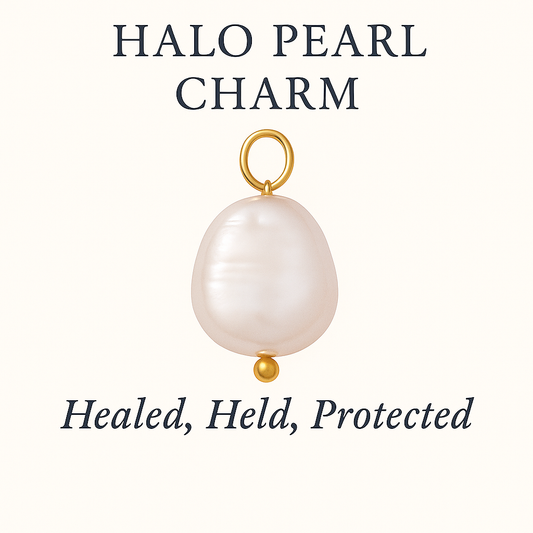 Halo Freshwater Pearl Charm - Healed, Held, Protected