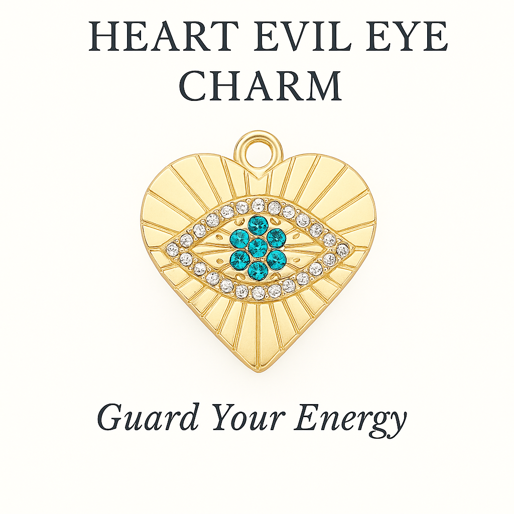 Heart Evil Eye Charm - Guard Your Energy
