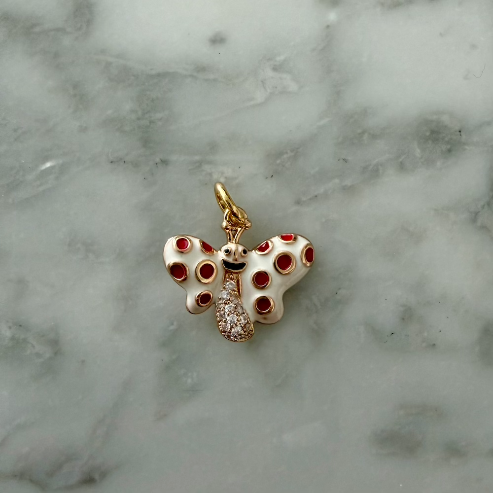 Ultra Unhinged Polka Dot Butterfly Charm - (SURPRISE)