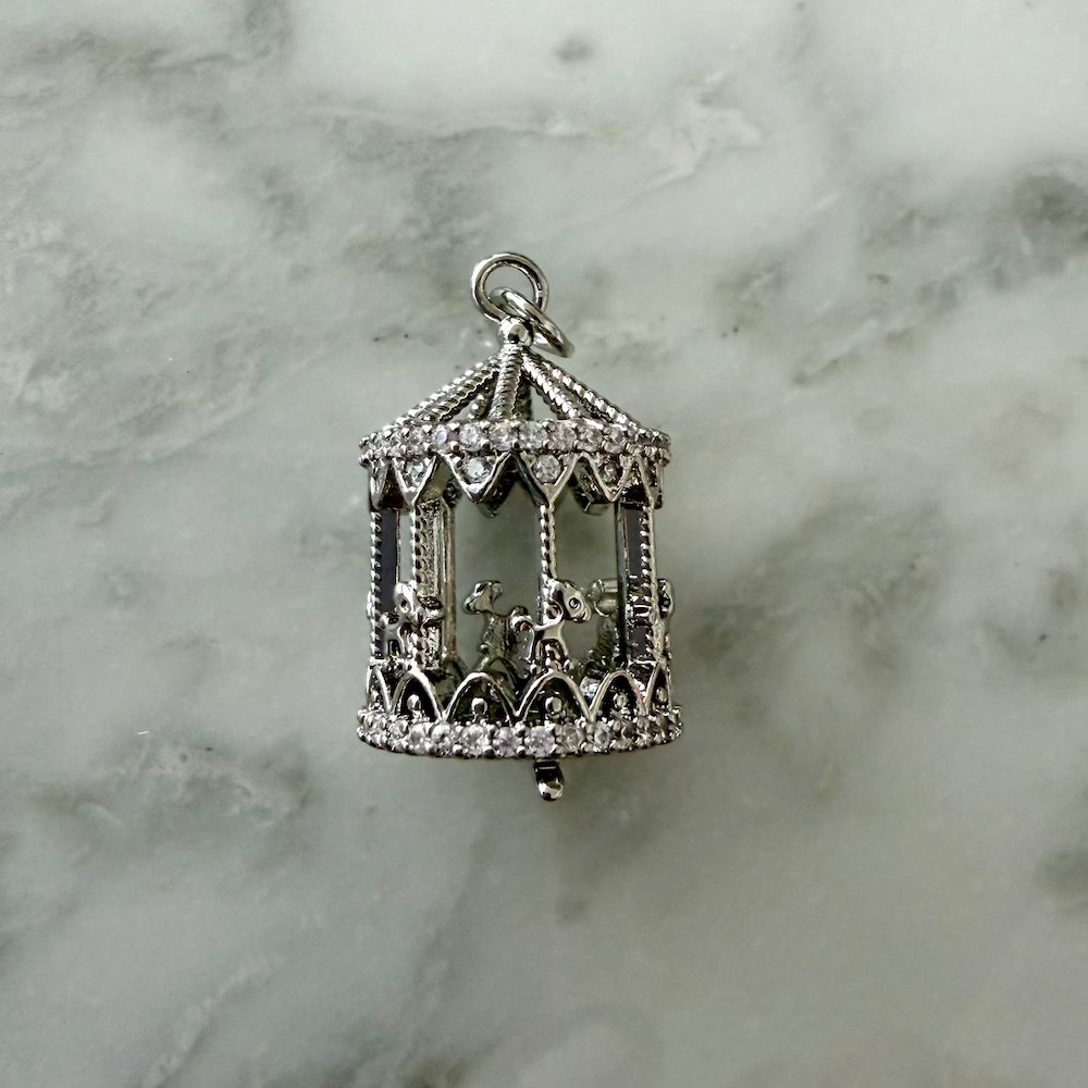 Silver Secret Door Carousel Charm - (SURPRISE)
