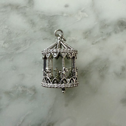 Silver Secret Door Carousel Charm - (SURPRISE)
