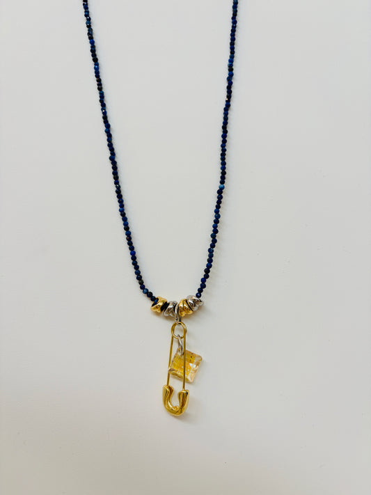 Lapis Lazuli Clarity Talisman Necklace SILVER  - (SURPRISE)