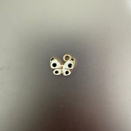 Japan White + GOLD Spotted Butterfly Charm (SURPRISE)