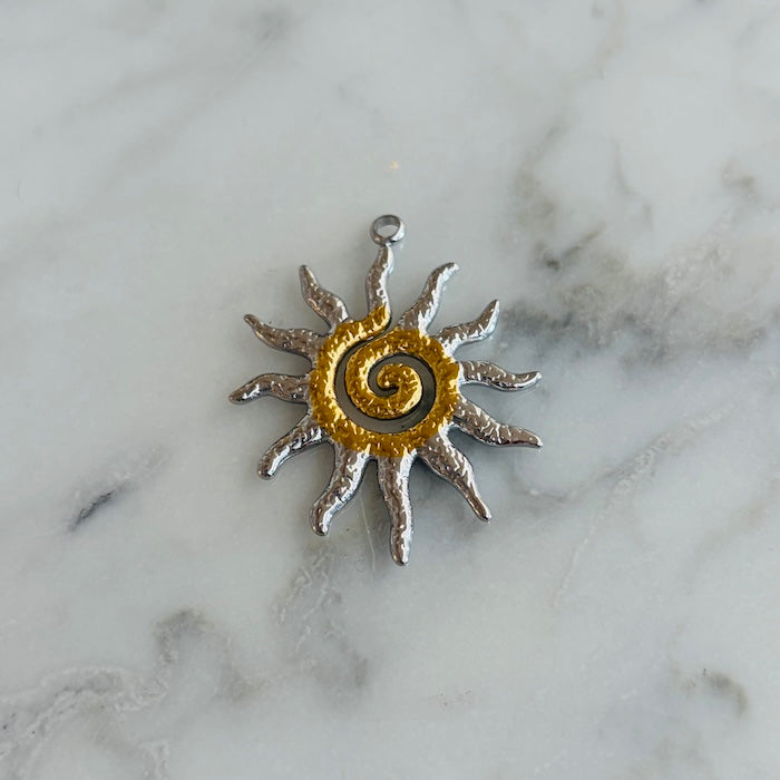 Spiral Sun 2 Tone Charm (SURPRISE)