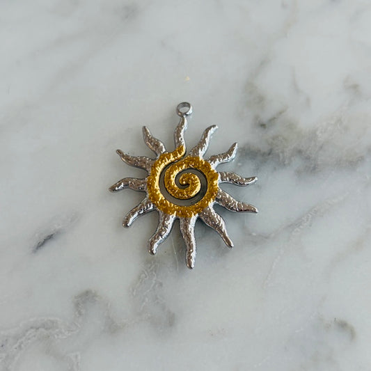 Spiral Sun 2 Tone Charm (SURPRISE)