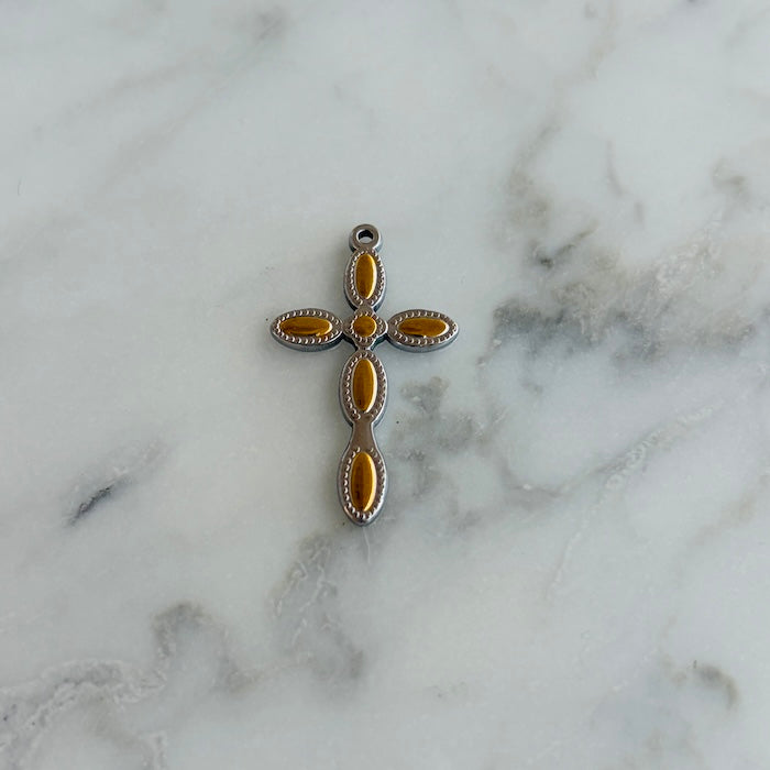 Classic Cross 2 Tone Charm (SURPRISE)