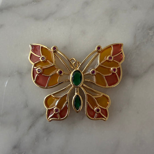 Mosaic Butterfly "Glass" Look Charm