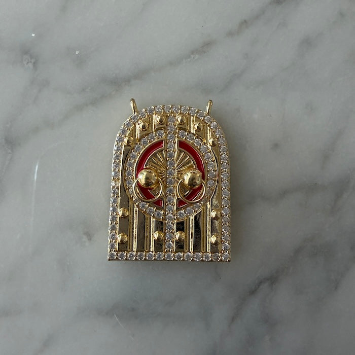 Red Double Door Charm