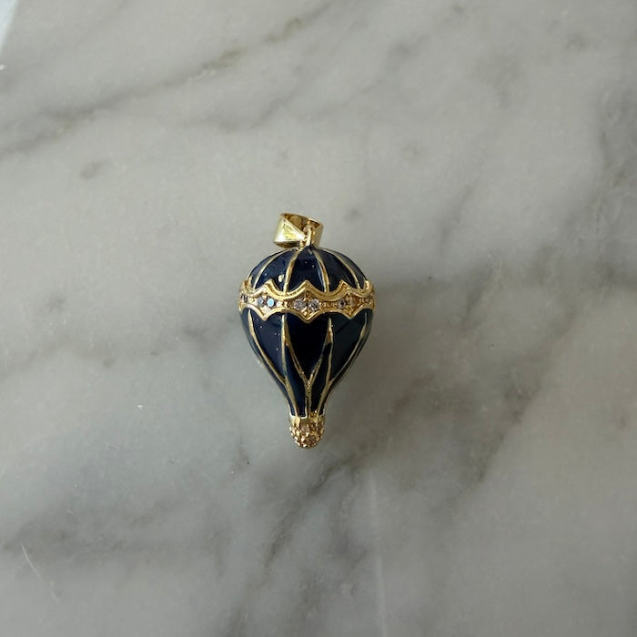 Royal Blue Hot Air Balloon Charm