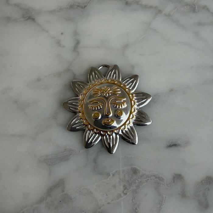 Radiant Sun Face 2 Tone Charm (SURPRISE)