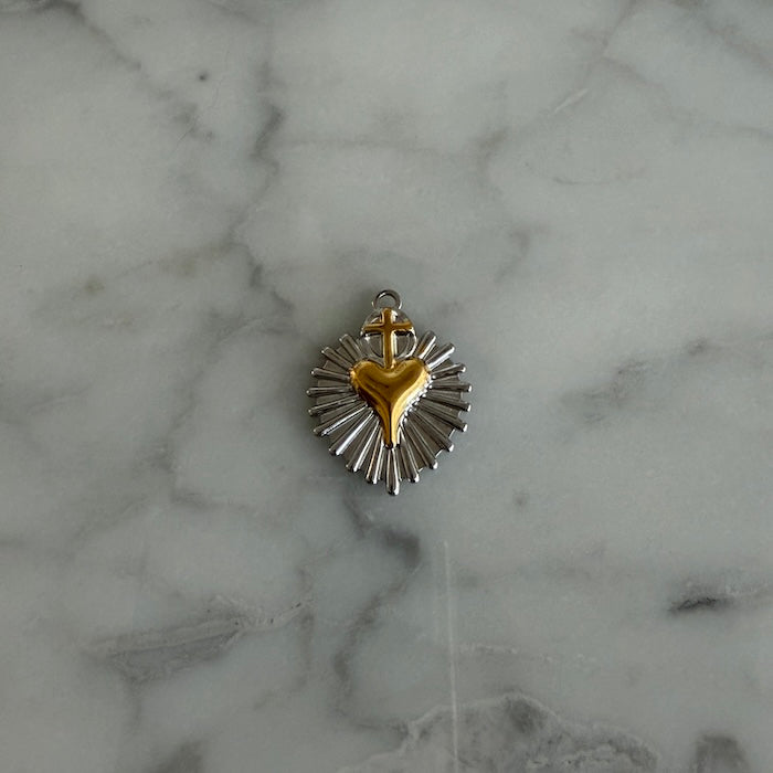 Sacred Heart Rays 2 tone Charm (SURPRISE)