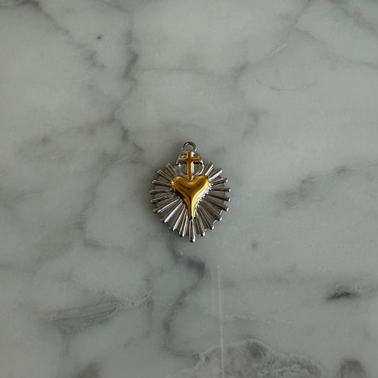 Sacred Heart Rays 2 tone Charm (SURPRISE)