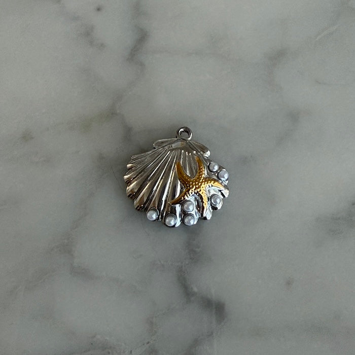 Seashell Pearly Starfish 2 tone Charm (SURPRISE)