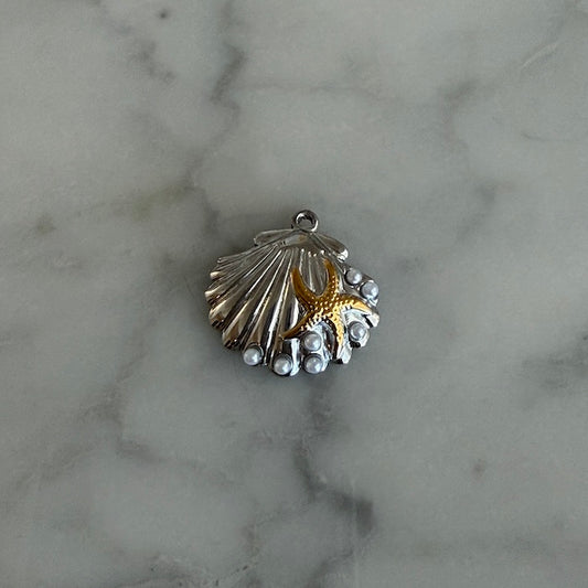 Seashell Pearly Starfish 2 tone Charm (SURPRISE)