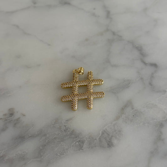 Gold Sparkle Hashtag Charm (SURPRISE)