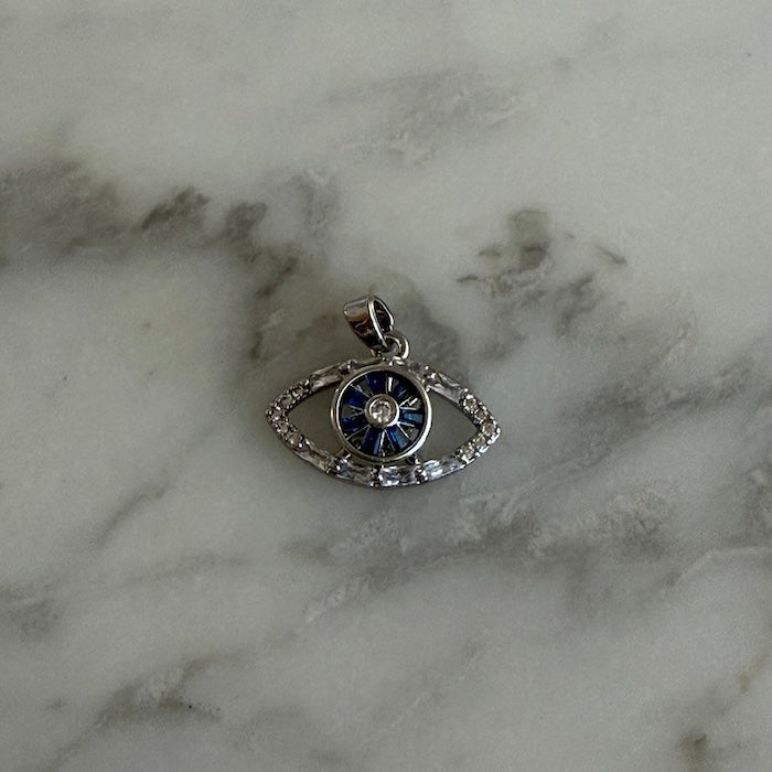 Interactive Spinning Silver Evil Eye Charm (SURPRISE)