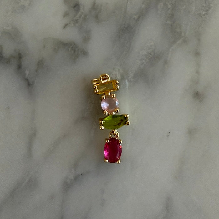 Pink Stone Stack Dangle Charm (SURPRISE)