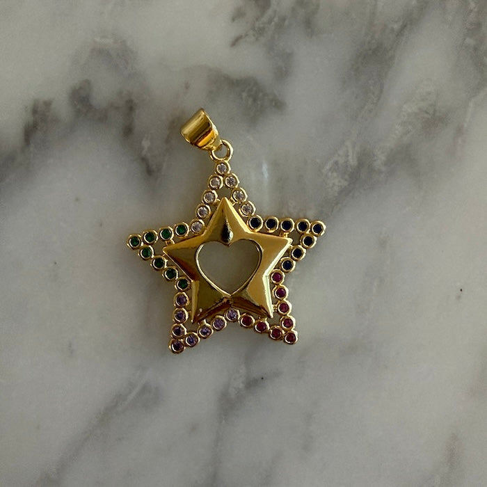 Open Star Heart Charm (SURPRISE)