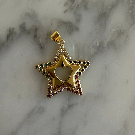 Open Star Heart Charm (SURPRISE)