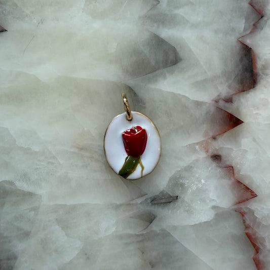 Red Rose Frame Charm (SURPRISE)