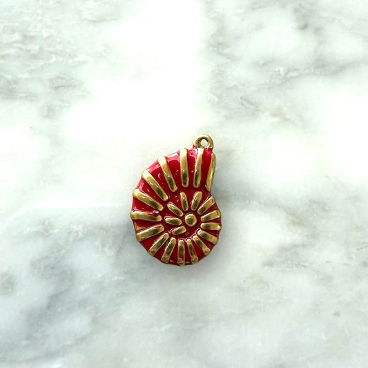 Red Swirl Shell Charm (SURPRISE)