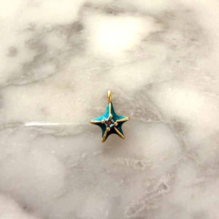Tiny Teal Starfish Charm (SURPRISE)