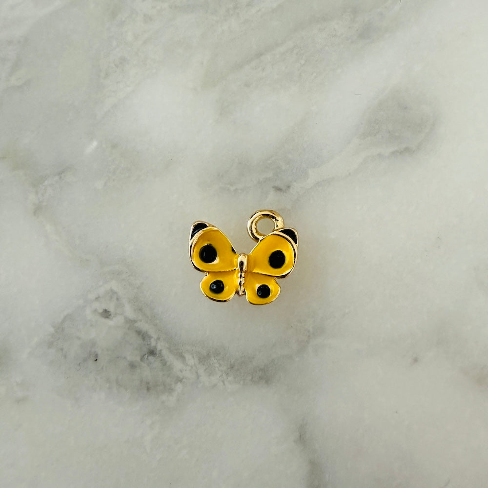 Japan Yellow Spotted Butterfly Charm (SURPRISE)