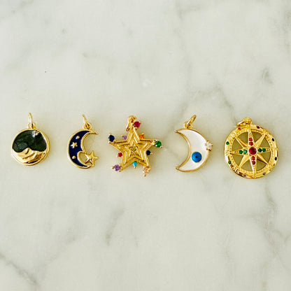 White Moon Evil Eye Charm (SURPRISE)
