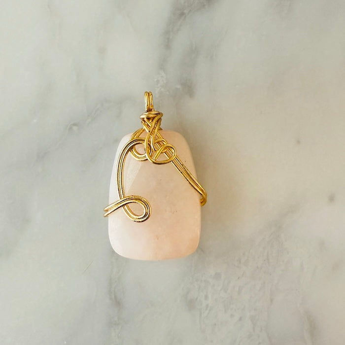 Turkish Treasure Pink Gold Tone Wire Pendant (SURPRISE)