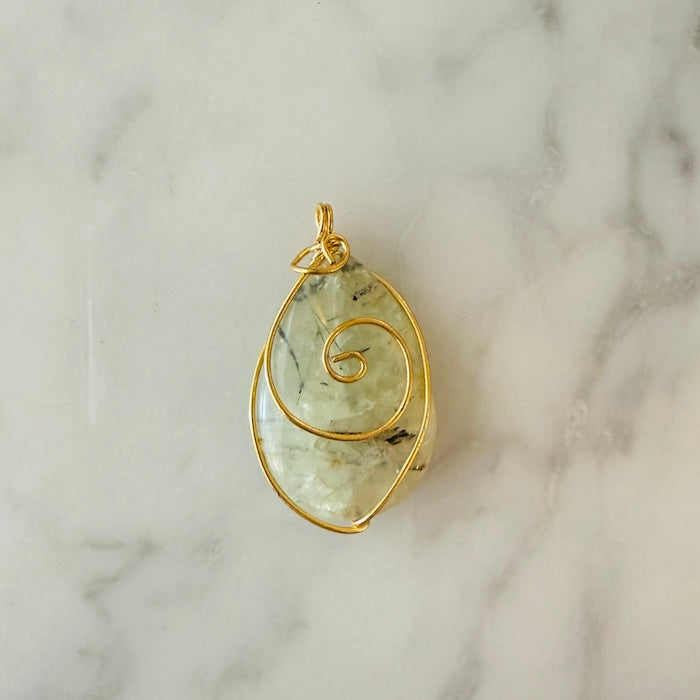 Turkish Treasure Light Green Tone Wire Pendant (SURPRISE)