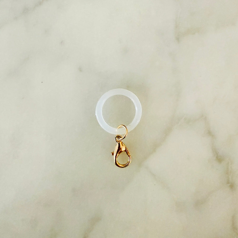 Charm Pen Holder Clip [WHITE + GOLD] (SURPRISE) JAPAN